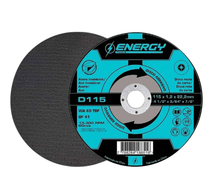 DISCO DE CORTE METAL ENERGY 115MMX1MMX22.2MM