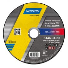 DISCO DE CORTE NORTON STANDARD 4.5" (115X1.0X22,23MM)