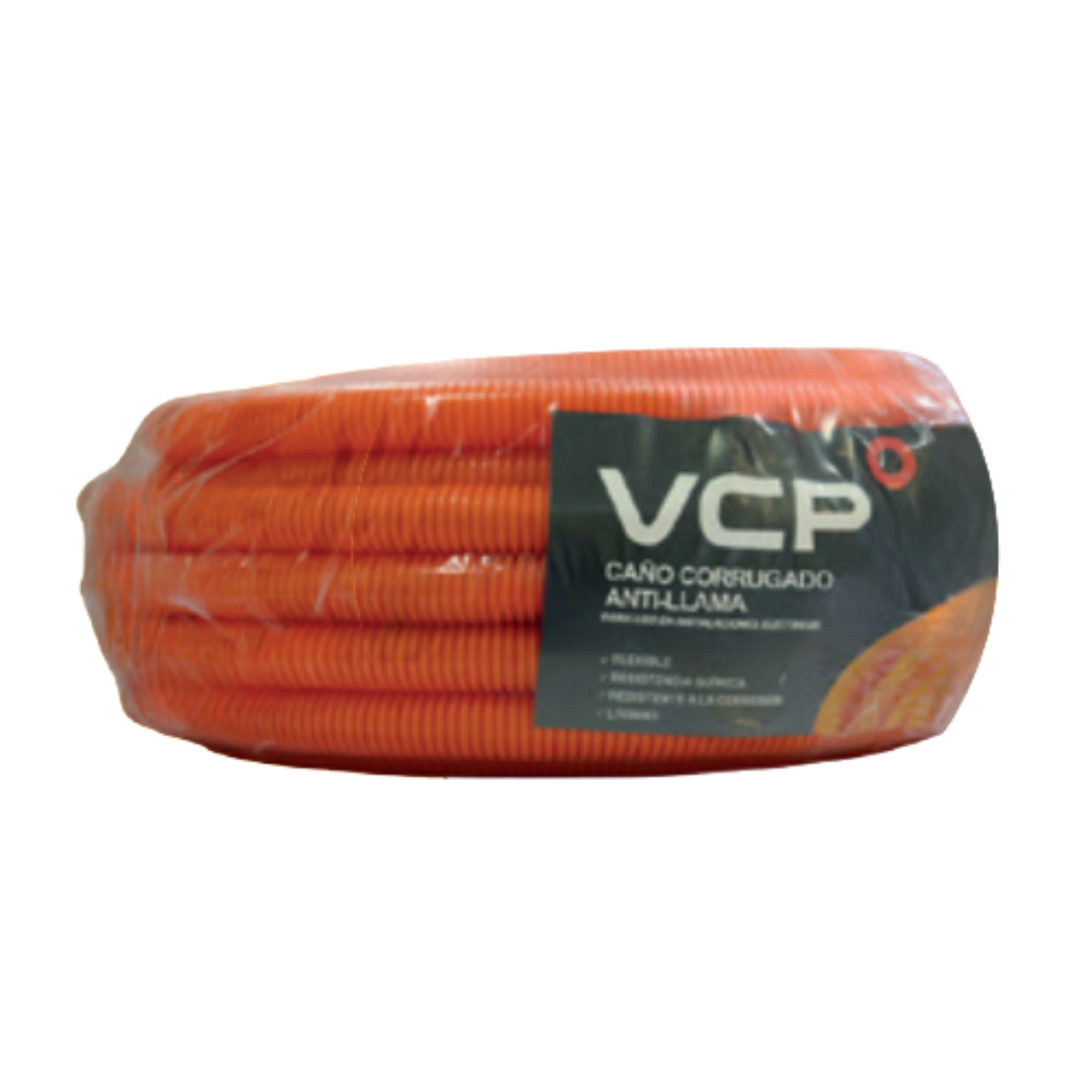 CAÑO CORRUGADO VCP NARANJA 16MM (R25)
